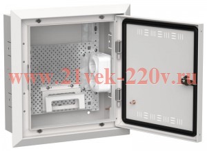 Щит мультимедийный скрытого монтажа ИЭК TITAN 5 ЩРв-12 (1х12) 380х365х130мм IP30 белый TI5-51-V-012-30