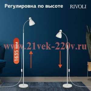 Торшер светильник Rivoli Alina 7086-501 напольный 1 х Е27 40 Вт