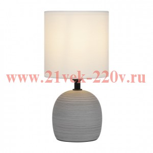 Настольная лампа Rivoli Sheron 7044-501 1 * Е14 40 Вт керамика серая с абажуром