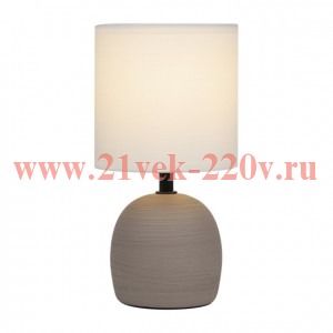 Настольная лампа Rivoli Sheron 7044-503 1 * Е14 40 Вт керамика коричневая с абажуром