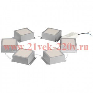 Светильник светодиодный SPO-646-3-5K-S6 36Вт 5000К 3420Лм 89х89мм грильято 100х100 домино 6 кубиков