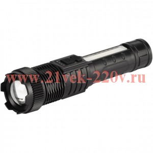 Светодиодный фонарь ЭРА UA-402 универсальный аккумуляторный 5 Вт LED + 5 Вт COB Zoom 6 режимов маячо