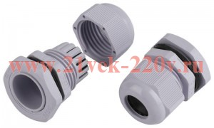 Ввод кабельный (сальник) PG 16 (d отв. 21мм / d провод.10-14мм) IP54 (уп.15шт) ЭРА Б0065194