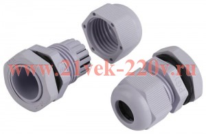 Ввод кабельный (сальник) PG 11 (d отв. 19мм / d провод.5-10мм) IP54 (уп.20шт) ЭРА Б0065184