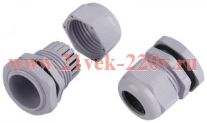Ввод кабельный (сальник) PG 21 (d отв. 28мм / d провод.13-18мм) IP54 (уп.15шт) ЭРА Б0065200
