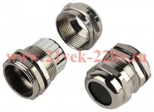 Ввод кабельный (сальник) латунный PGM 21 (d отв. 28мм / d провод.13-18мм) IP68 (уп.5шт) ЭРА Б0065210