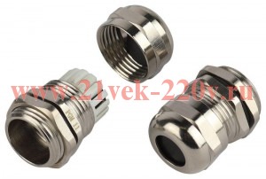 Ввод кабельный (сальник) латунный PGM 11 (d отв. 18.5мм / d провод.5-10мм) IP68 (уп.5шт) ЭРА Б006520