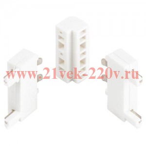 Коннектор угловой внутр. для тонкого магнитного шинопровода бел. TRM-S5-CCW WH Эра Б0059027