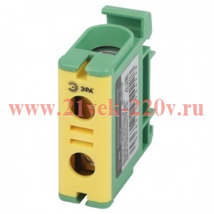 Клемма силовая вводная КСВ NO-224-127 (KE61.3) 6-50кв.мм PE желт./зел. Эра Б0065565