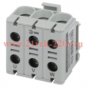 Клемма силовая вводная тройная КСВ NO-224-143 (KE61.03) 6-50кв.мм L сер. Эра Б0065582