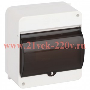 Корпус навесной SIMPLE КМПн 1/6 IP30 пластик.; прозр. крышка; бел. Эра Б0069240