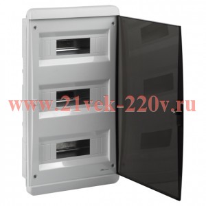 Корпус пластиковый встраиваемый COMFORT ЩРВ-П-36 IP40 прозр. крышка бел. Эра Б0067241