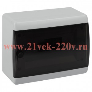 Корпус пластиковый навесной ЩРН-П-8 ЭРА COMFORT IP41 прозр. крышка бел. ЭРА Б0067224