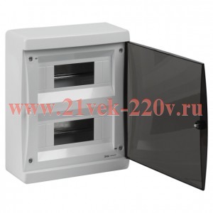 Корпус пластиковый навесной COMFORT ЩРН-П-18 IP41 прозр. крышка бел. Эра Б0067239