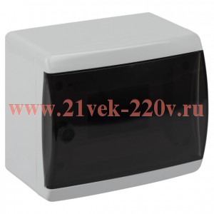 Корпус пластиковый навесной ЩРН-П-6 ЭРА COMFORT IP41 прозр. крышка бел. ЭРА Б0067468