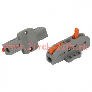 Клемма проходная с монтажн. площадкой 222-2411Р 1п 0.08-2.5/4кв.мм с рычагами NO-225-397 (уп.20шт) Э