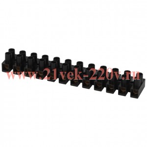 Зажим винтовой изолированный ЗВИ-нг 10А 1.5-10кв.мм 12 пар черн. NO-225-512 Эра Б0068015