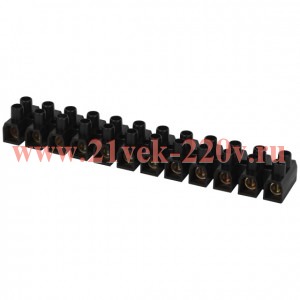 Зажим винтовой изолированный ЗВИ-нг 80А 6.0-35кв.мм 12 пар черн. NO-225-517 Эра Б0068053