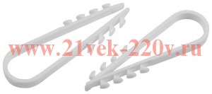 Дюбель-хомут для круглого кабеля 5-10мм NO-224-222 бел. (уп.100шт) ЭраБ0066284