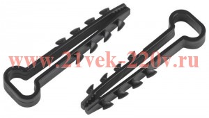 Дюбель-хомут для плоского кабеля 6-14мм NO-225-210 черн. (уп.50шт) ЭРА Б0066286