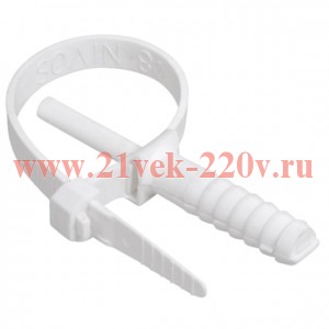 Хомут дюбельный 7х150 бел. NO-225-213 (уп.50шт) Эра Б0066256