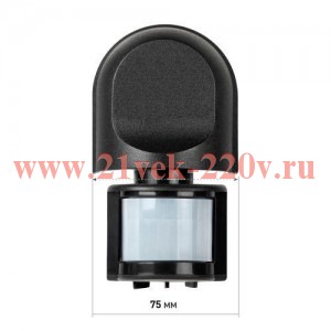 Датчик движения инфракрасн. настен. MD 04 1200Вт 180град. IP44 черн. Эра Б0067001