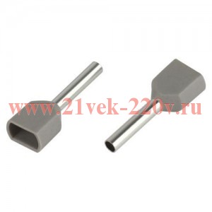 Наконечник-гильза двойн. НШвИ(2) 0.75-10 с изолированным фланцем (уп.10шт) Эра Б0063303