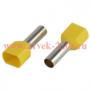 Наконечник-гильза двойн. НШвИ(2) 6.0-14 с изолированным фланцем (уп.500шт) Эра Б0063347