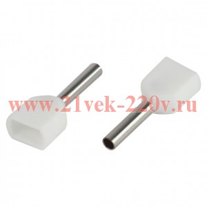 Наконечник-гильза двойн. НШвИ(2) 0.5-8 с изолированным фланцем (уп.10шт) Эра Б0063277