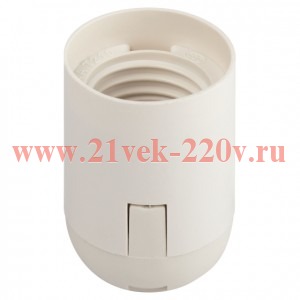 Патрон ЭРА Е27 подвесной пластик белый без наклейки групповая упаковка 50 шт