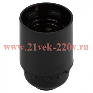 Патрон ЭРА Е27 подвесной бакелит черный без наклейки групповая упаковка 50 шт