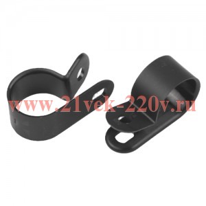 Скоба кабельная под винт 6мм нейлон. черн. (уп.10шт) Эра Б0066624