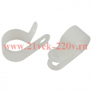 Скоба кабельная под винт 12мм нейлон. бел. (уп.10шт) Эра Б0066630