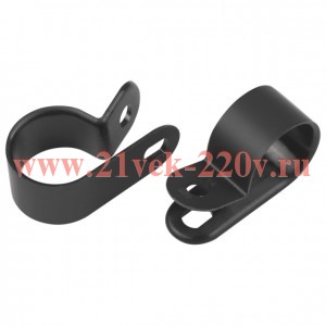 Скоба кабельная под винт 5мм нейлон. черн. (уп.50шт) Эра Б0066656