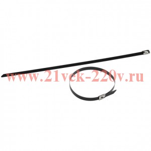 Хомут кабельный 4.6х200 с полимер. покрытием сталь AISI 304 NO-225-256 (уп.10шт) Эра Б0066316