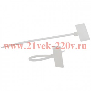 Хомут кабельный 2.5х115 с площадкой для маркировки 27х13мм нейлон. бел. NO-225-319 (уп.50шт) Эра Б00