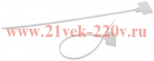 Стяжка кабельная 2.5х200 с площадкой для маркировки 25х15 NO-225-320 бел. (уп.50шт) Эра Б0066063