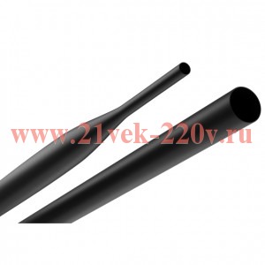 Трубка термоусадочная ТТУк 24/8 1м с клеевым слоем черн. (уп.5шт) Эра Б0067464