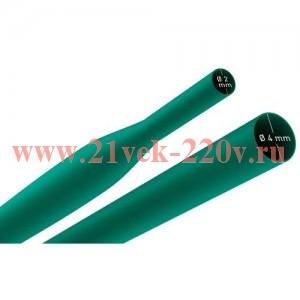 Трубка термоусадочная ТТУ нг-LS 4/2 1м зел. (уп.50шт) Эра Б0067706