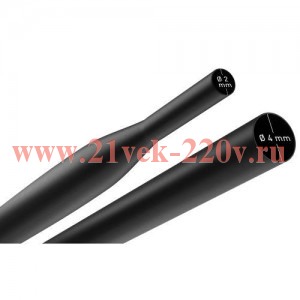 Трубка термоусадочная ТТУ нг-LS 4/2 1м черн. (уп.50шт) Эра Б0067697