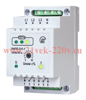 Трёхфазное реле напряжения РНПП-311-0 Новатек Электро