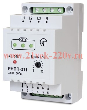 Трёхфазное реле напряжения РНПП-311 ( 250 сек.) Новатек Электро