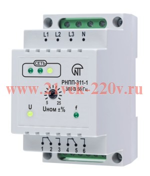 Трёхфазное реле напряжения РНПП-311-2 Новатек Электро