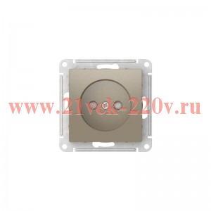 Розетка AtlasDesign 16А без заземл. со шторками быстрозажим. клем. механизм шампань SE ATN000549S