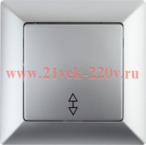 Переключатель Intro Solo 4-103-03 одноклавишный 10А-250В, IP20, СУ, алюминий