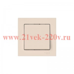 Выключатель 1-кл. AtlasDesign (сх. 1) 10AX быстрозажим. клем. в сборе беж. SE ATN000212S