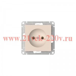 Розетка без заземления SE AtlasDesign 16А быстрозажимные клеммы, бежевый [уп 20 шт] ATN000241S