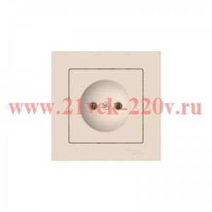Розетка AtlasDesign 16А без заземл. быстрозажим. клем. в сборе беж. SE ATN000240S