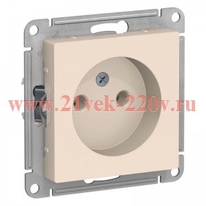 Розетка без заземления SE AtlasDesign 16А, бежевый [уп 20 шт] ATN000241