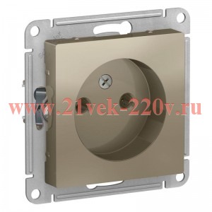 Розетка без заземления SE AtlasDesign 16А, шампань [уп 10 шт] ATN000541